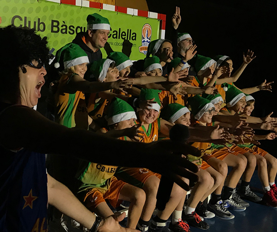 Un moment de la celebració de l'acte de presentació dels equips del CB Calella