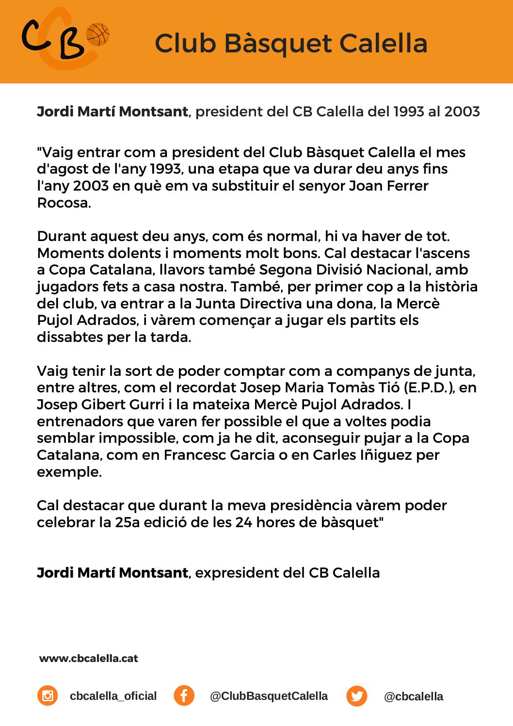 L'escrit de Jordi Martí Montsant després de rebre la distinció de la FCBQ