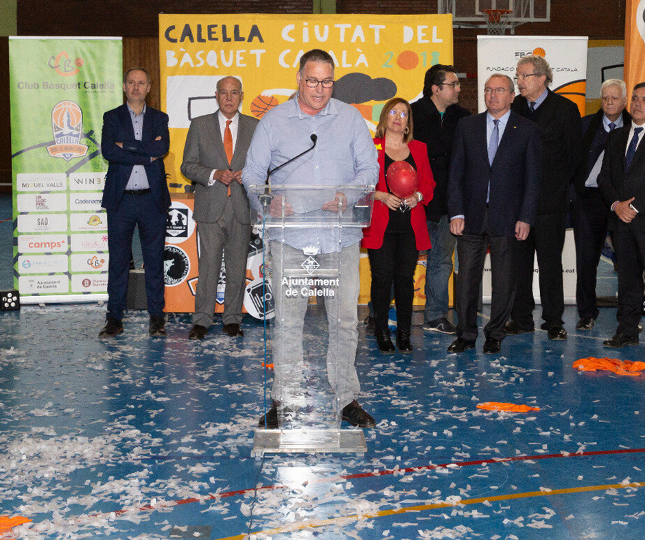 CB Calella - David Fors, el president del CB Calella, al discurs de traspàs