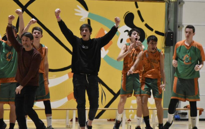 CB Calella - El júnior de Paco García celebra una de les cistelles contra el CB Canet. Foto: Aleix Durán