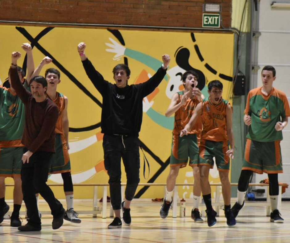 CB Calella - El júnior de Paco García celebra una de les cistelles contra el CB Canet. Foto: Aleix Durán