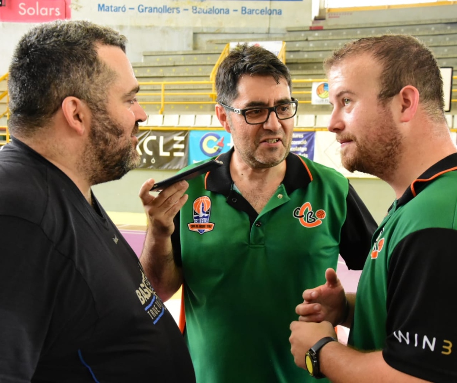 CB Calella - Jordi Fiérrez i Àlex Moral atenent els mitjans de comunicació! Campiones de Catalunya!